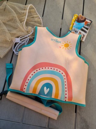 Chaleco flotador piscina niños arcoíris