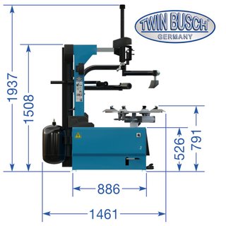 Desmontadora de ruedas profesional TW X-36 WDK