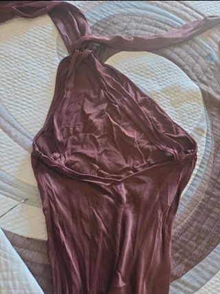 Vestido largo asimétrico