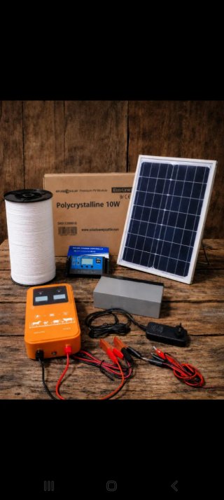 Pastor eléctrico 12v caballos cinta 200 metros