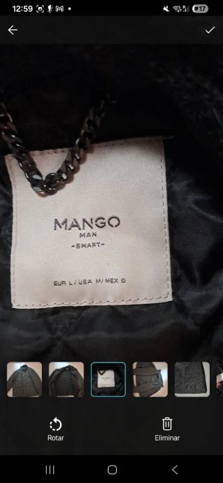 Chaqueta Mango Gris