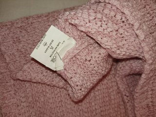 Top de punto rosa Veirjen talla única