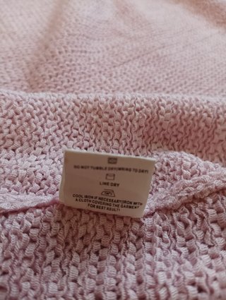 Top de punto rosa Veirjen talla única