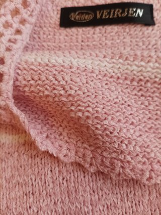 Top de punto rosa Veirjen talla única