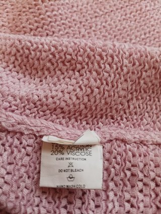 Top de punto rosa Veirjen talla única