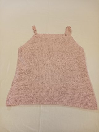 Top de punto rosa Veirjen talla única
