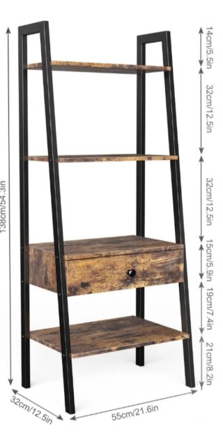 Estantería Industrial Madera y Metal