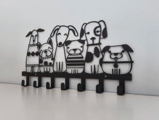 Appendi chiavi cani nero