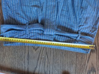 Pantaloni donna a righe blu e oro