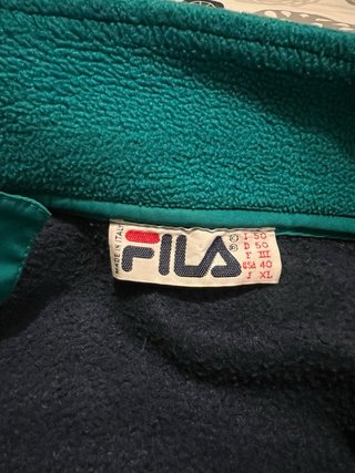 Forro polar Fila vintage azul y verde