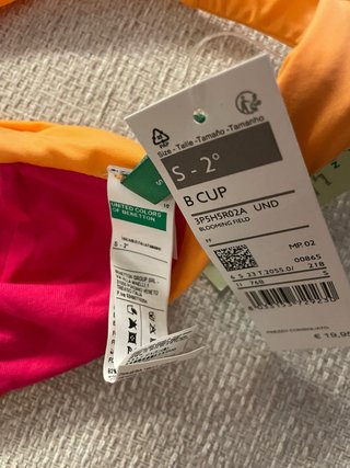 Bikini Benetton Naranja y Rojo