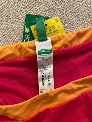 Bikini Benetton Naranja y Rojo