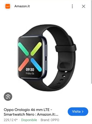 Oppo Orologio 46 mm LTE Smartwatch Nero