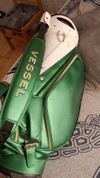 Bolsa de golf VESSEL verde y blanca