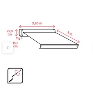 Toldo extensible 3.95x3m Loby c