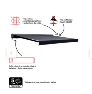 Toldo extensible 3.95x3m Loby c