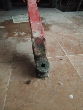 Carro para motocultor rojo