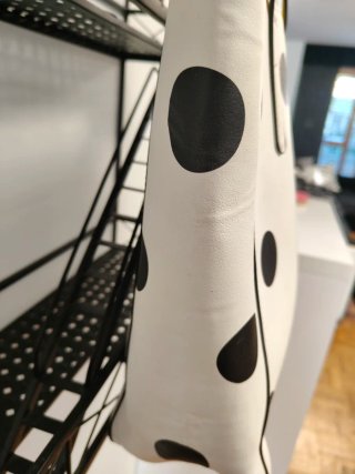 Bolso Tote Stradivarius Blanco Lunares Negros