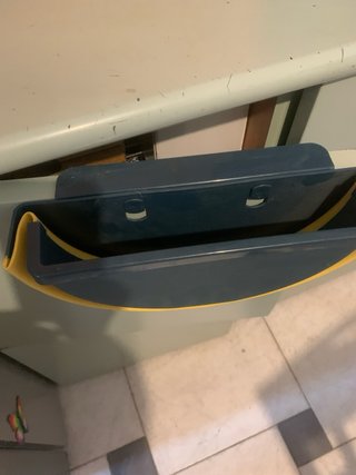 Pattumiera da appendere cucina blu/gialla