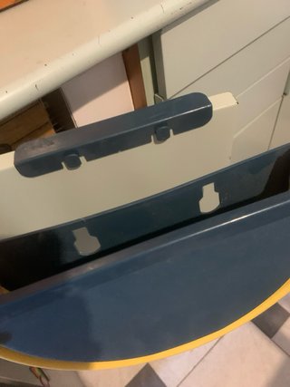 Pattumiera da appendere cucina blu/gialla
