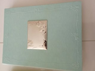 Portafoto nascita azzurro con cornice