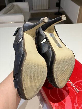 Sandalias de fiesta grises talla 37