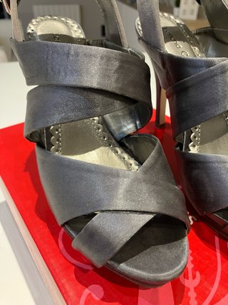 Sandalias de fiesta grises talla 37