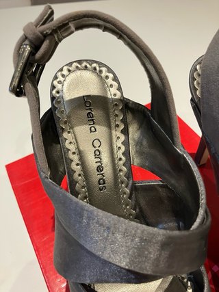 Sandalias de fiesta grises talla 37