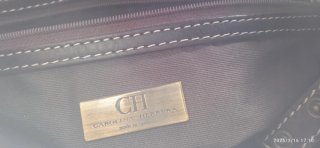 Bolso Carolina Herrera Beige y Rojo