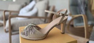 Conjunto Fiesta Menbur Zapatos y Bolso Dorado
