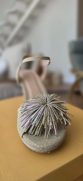 Conjunto Fiesta Menbur Zapatos y Bolso Dorado