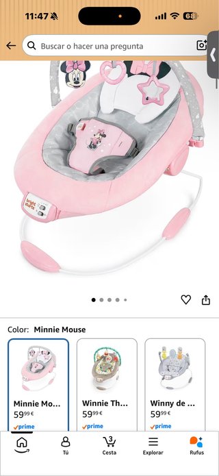 Amaca bebé Minnie Mouse