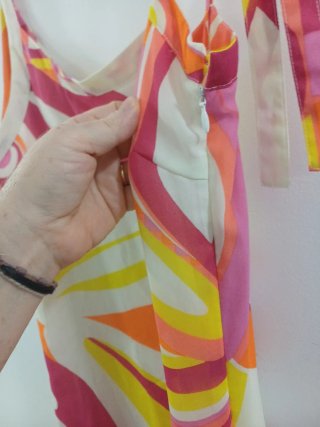 Vestido largo estampado verano gasa