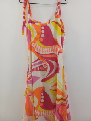 Vestido largo estampado verano gasa