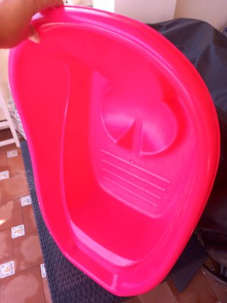 Bañera bebé rosa con asiento