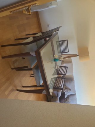 Mesa comedor extensible y 6 sillas
