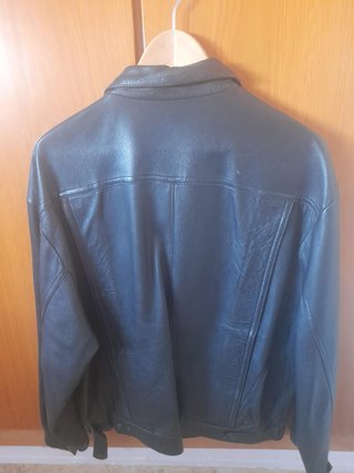 Chaqueta Piel Negra Levi's Corte Vaquero