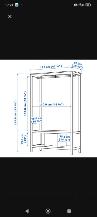 Armario Abierto Ikea Madera Maciza Blanco