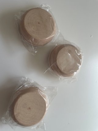 Yoyó de madera para grabar (3 uds)