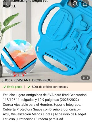 Funda Protectora Azul para Tablet 11 iPad