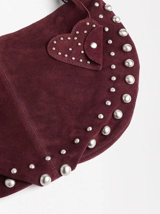 Bolso Parfois tipo hobo color burdeos