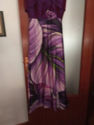 Vestido de fiesta largo morado