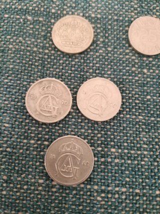 Monedas Suecas 25 y 10 Öre