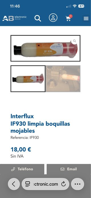 Interflux IF 930 Gel Limpiador Boquillas 30cc