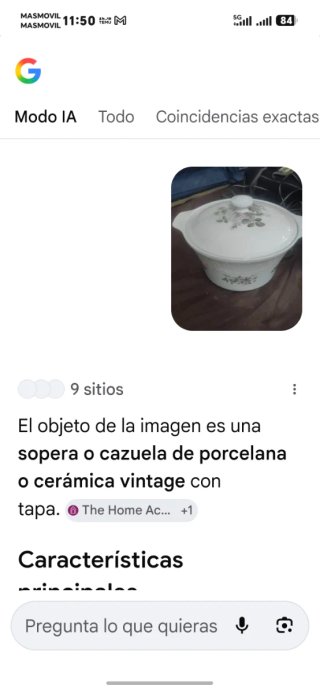 Sopera Vintage Porcelana Flores