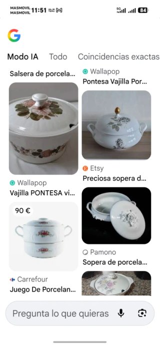 Sopera Vintage Porcelana Flores