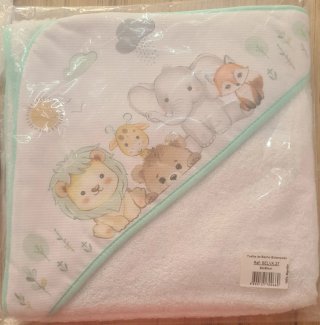 Capa de ducha para bebé con estampado de animales