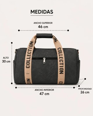 Bolso de viaje grande Gris Piedra XXL