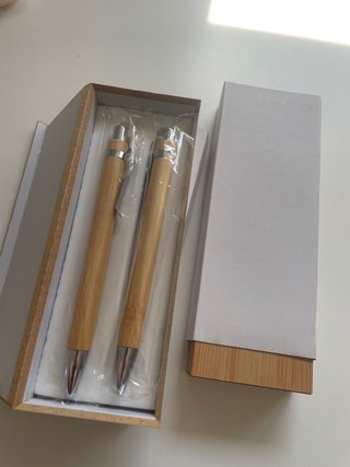 Set 2 Bolígrafos Madera para grabar