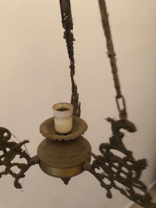 Candelabros de Bronce con Base de Mármol